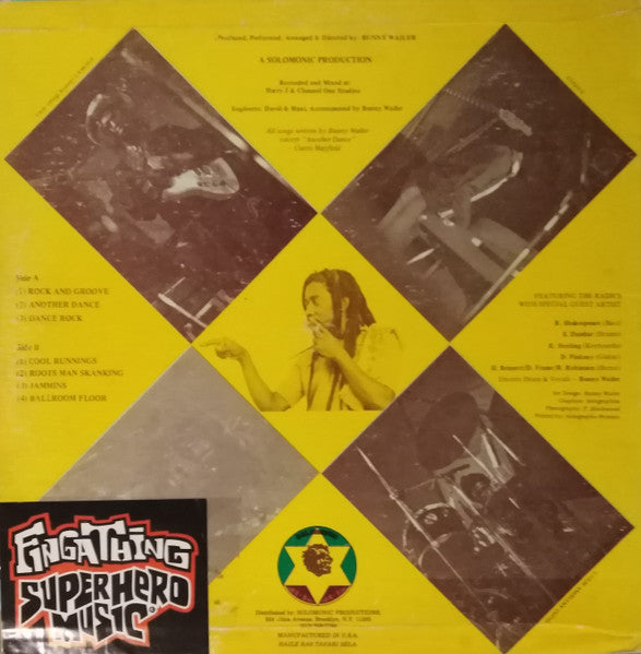 Image of Back Cover of LP - VG+/VG+ - BUNNY WAILER, Rock 'N' Groove (Solomonic; , US 1981), ,  - 0626208E
