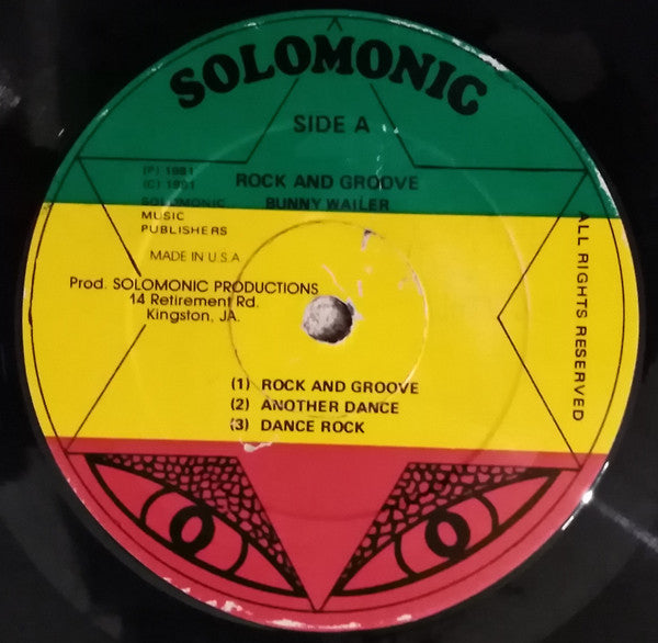 Image of Label Cover of LP - VG+/VG+ - BUNNY WAILER, Rock 'N' Groove (Solomonic; , US 1981), ,  - 0626208E