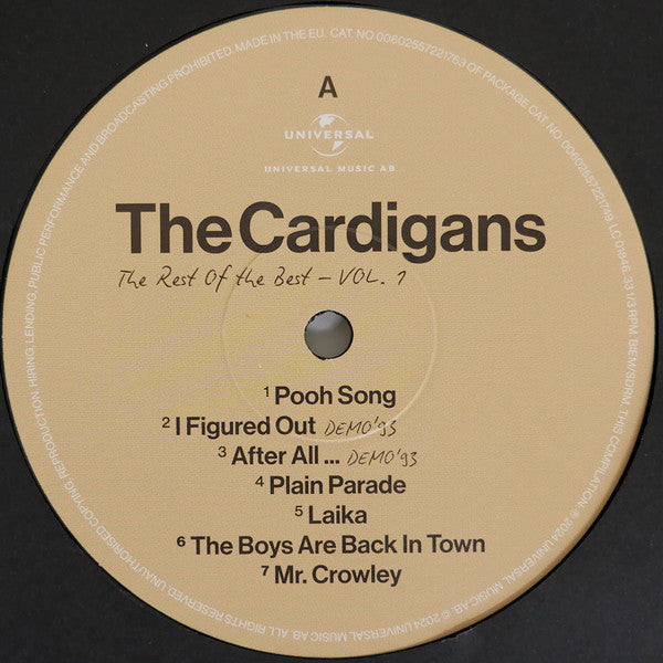 Image of Label Cover of 2xLP - VG+/VG+ - THE CARDIGANS, The Rest Of The Best   Vol. 1 (Universal Music AB; Vol. 1, Europe 2024, 2 Inners), ,  - 0626047E