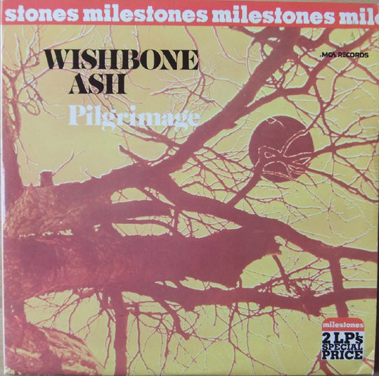 Image of Front Cover of 2xLP - VG/VG - WISHBONE ASH, Milestones: Pilgrimage / Argus (MCA Records; 5C 184.50373/74, Netherlands 1970s, Gatefold), Strong VG,  - 0616333C