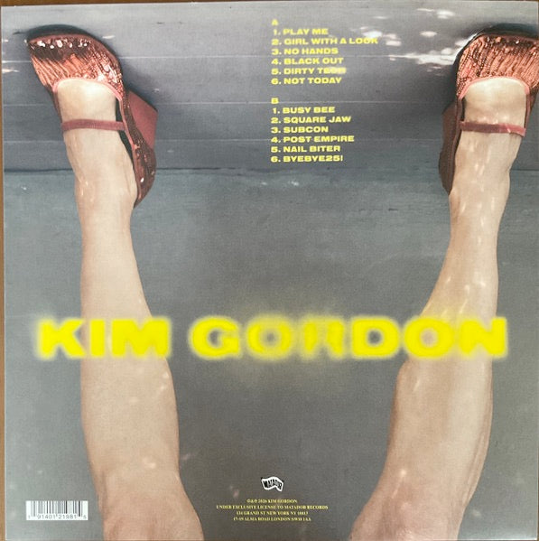 Image of Back Cover of LP - NEW/NEW - KIM GORDON, PLAY ME (Matador; OLE2198LPE, Europe 2026, White Vinyl), ,  - 1436067E