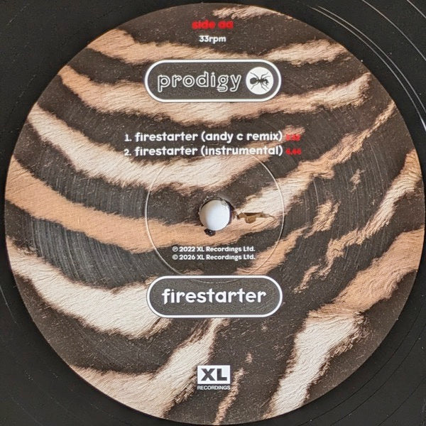 Image of Back Cover of 12" - NEW/NEW - THE PRODIGY, Firestarter - x30 Vinyl Edition (XL; XL1644T, Europe 2026 Reissue, Inner), ,  - 1156034S