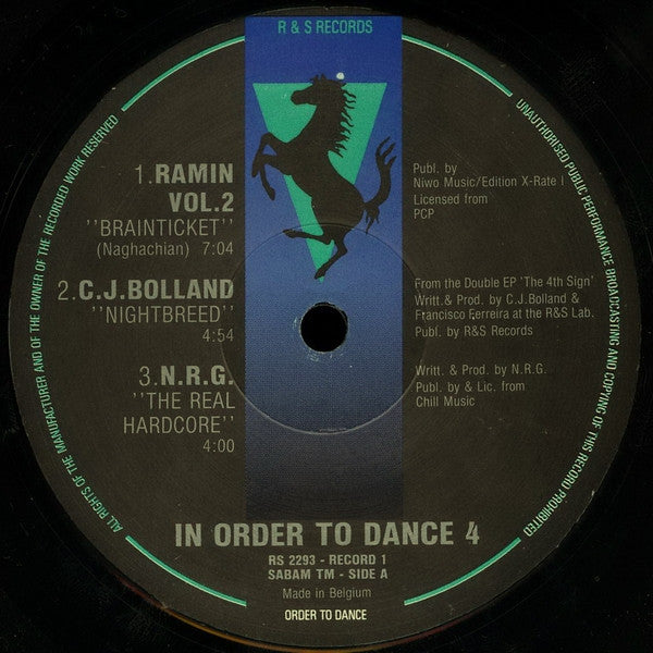 Image of Back Cover of 5xLP - M/VG+ - VARIOUS, In Order To Dance 4 (R & S Records; RS 2293, Belgium 1992, Box Set, Box Set, Limited Edition, Numbered), SEALED. Number 0261,  - 0626215E