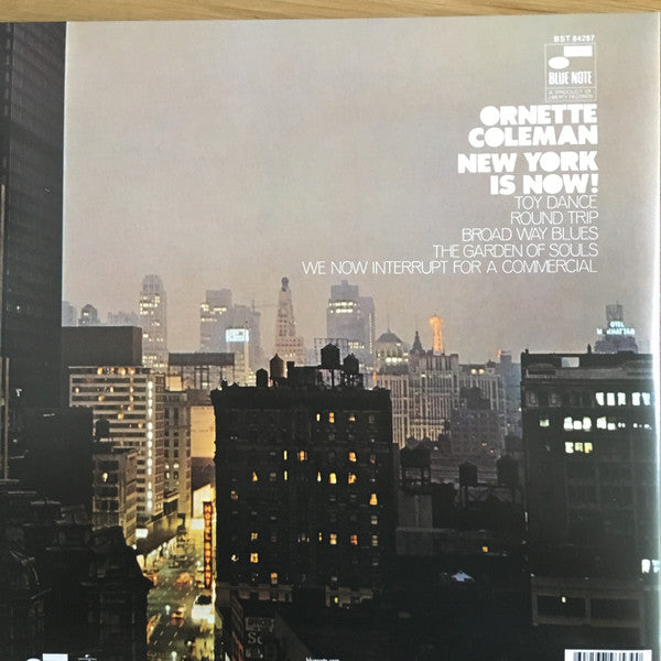 Image of Back Cover of LP - NEW/NEW - ORNETTE COLEMAN, New York Is Now! (Blue Note; BST 84287, Europe 2014, Inside Loading Gatefold Sleeve, 180g Vinyl), ,  - 0636231E