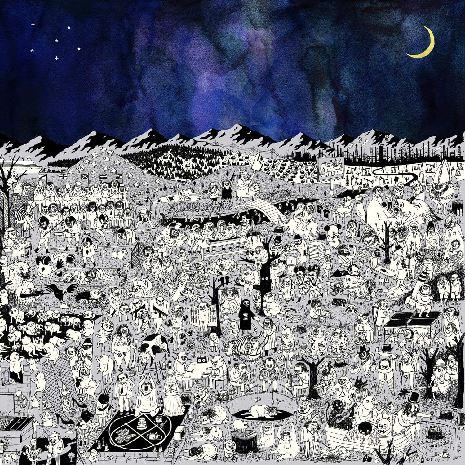Image of Front Cover of LP - NEW/NEW - FATHER JOHN MISTY, Pure Comedy (Sub Pop; SP1200, Europe 2026 Reissue, Indies Exclusive Blue & White Corona Vinyl), ,  - 9062631C