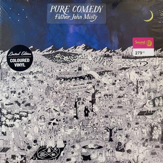 Image of Front Cover of 2xLP - NEW/NEW - FATHER JOHN MISTY, Pure Comedy (Sub Pop; SP1200, Europe 2026 Reissue, Gatefold, 2 Inners, Indies Exclusive Blue & White Corona Vinyl), ,  - 1316247C