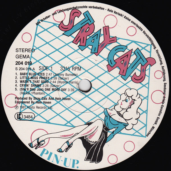 Image of Label Cover of LP - VG/VG - STRAY CATS, Gonna Ball (Arista; 204 019, Germany ), ,  - 0626246E