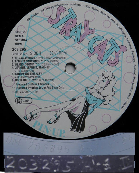 Image of Label Cover of LP - VG/VG - STRAY CATS, Stray Cats (Arista; 203 295, Europe 1980s Reissue), ,  - 0626247E