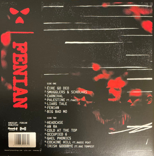 Image of Back Cover of LP - NEW/NEW - KNEECAP, FENIAN (Heavenly; HVNLP232, Europe 2026, Inner & Insert, Black Vinyl, Download included), ,  - 2016309C