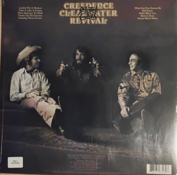 Image of Back Cover of 2xLP - NEW/NEW - CREEDENCE CLEARWATER REVIVAL, Mardi Gras (Fantasy; 00888072672628, Europe 2025 Reissue, Stereo, Gold Vinyl), ,  - 0636165E