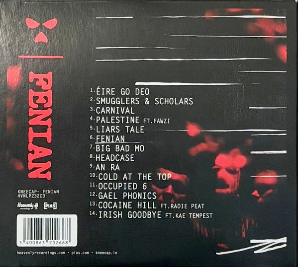 Image of Back Cover of CD - NEW/NEW - KNEECAP, FENIAN (Heavenly; HVNLP232CD, Europe 2026, 4 Panel Softpak, 8 Page Booklet), ,  - 2556317S