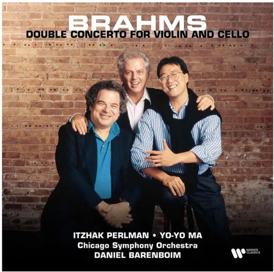 Image of Front Cover of LP - NEW/NEW - BRAHMS, ITZHAK PERLMAN, YO-YO MA, DANIEL BARENBOIM, CHICAGO SYMPHONY ORCHESTRA, Double Concerto For Violin And Cello (Warner Classics; none,  2025), , Live Recording: Orchestra Hall, Chicago, IL, September 1996 - 0636170E