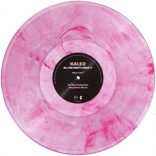Image of Label Cover of 12" EP - NEW/NEW - KALEO, All The Pretty Girls Ep (Elektra Records; 075678603020, Europe 2025, 45 RPM, Record Store Day 2025, Raspberry Marble Vinyl), ,  - 0636171E