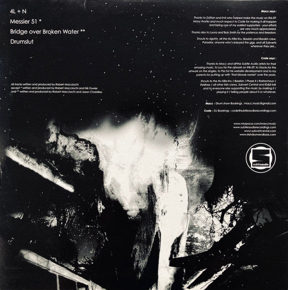 Image of Back Cover of 2xLP - VG/VG+ - MACC, So Far (Subtle Audio Recordings; SUBTLE001EP, Ireland 2006), ,  - 0646249S