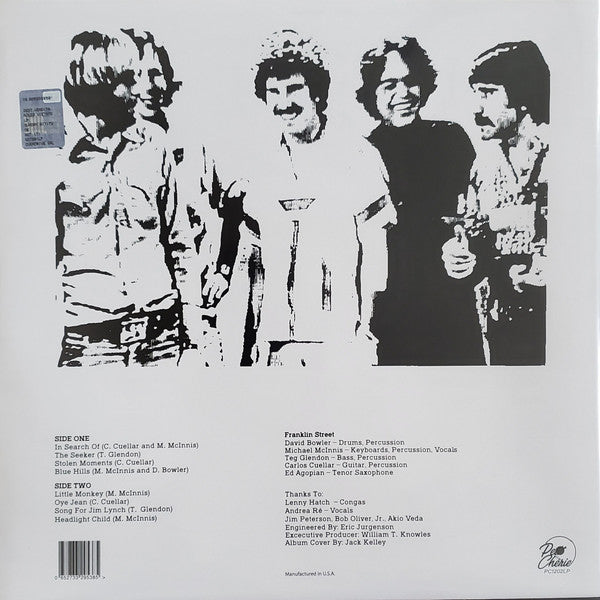 Image of Back Cover of LP - VG/VG - THE FRANKLIN STREET ARTERIAL, The Franklin Street Arterial (Petit Cherie; PC1202LP, US 2022, Picture Sleeve), ,  - 0626276E