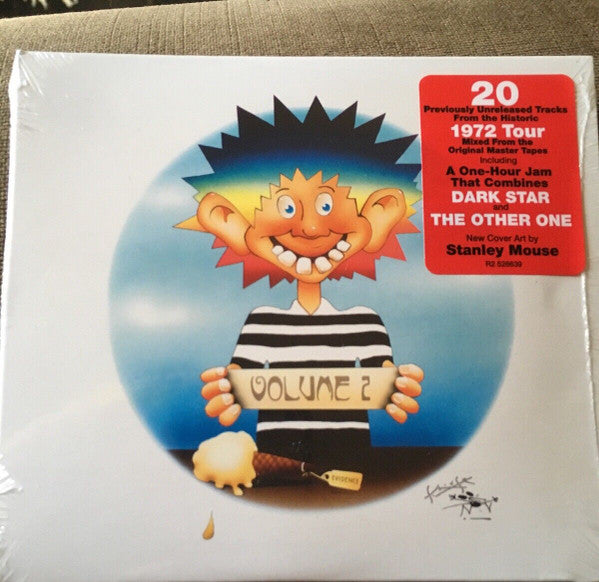 Image of Front Cover of 2xCD - G+/VG+ - GRATEFUL DEAD*, Europe '72 Vol. 2 (Rhino Records; R2 528639, US 2011, Booklet), Red promo label on front and white tracklist label on back. Lots of wear to sleeve. A 1 cm tear  from the spine into the front. Some corner knocks. Light Marks only on both discs.,  - 0656175S
