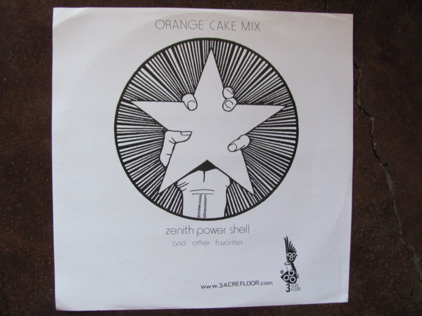 Image of Back Cover of LP - VG+/VG+ - THE KNIT SEPARATES / ORANGE CAKE MIX, Ghost Of A Ghost / Zenith Power Shell And Other Favorites (3 Acre Floor; 3eeAC12, US 2001, 2 Paper Sheets, Insert, Limited Edition Of 306 Copies), Faint ring wear. Paper scuffs and mottling.,  - 0746029S