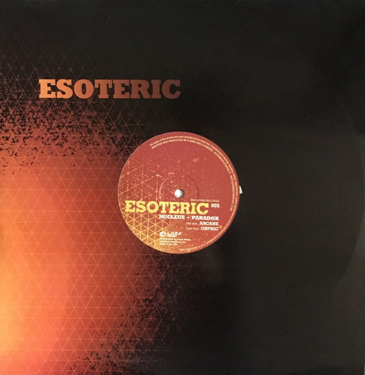 Image of Front Cover of 12" - VG+/VG+ - NUCLEUS + PARADOX*, Arcane / Orphic (Esoteric; ESO005, UK 2005, Die Cut Company Sleeve), original company sleeve,  - 0746033S