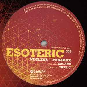 Image of Label Cover of 12" - VG+/VG+ - NUCLEUS + PARADOX*, Arcane / Orphic (Esoteric; ESO005, UK 2005, Die Cut Company Sleeve), original company sleeve,  - 0746033S