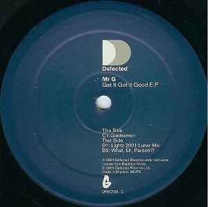 Image of Label Cover of 2x12" - VG/VG - MR G*, Get It Got It Good E.P (Defected ; DFECT33, UK 2001, Titled Company Sleeve), ,  - 2216111C