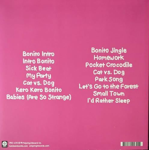 Image of Back Cover of LP - VG+/VG+ - KERO KERO BONITO, Intro Bonito (Polyvinyl Record Company; PRC-470, UK, Europe & US 2023 Reissue, Inner, Clear with Hot Pink Splatter Vinyl, Ltd to 2000), ,  - 0746005S