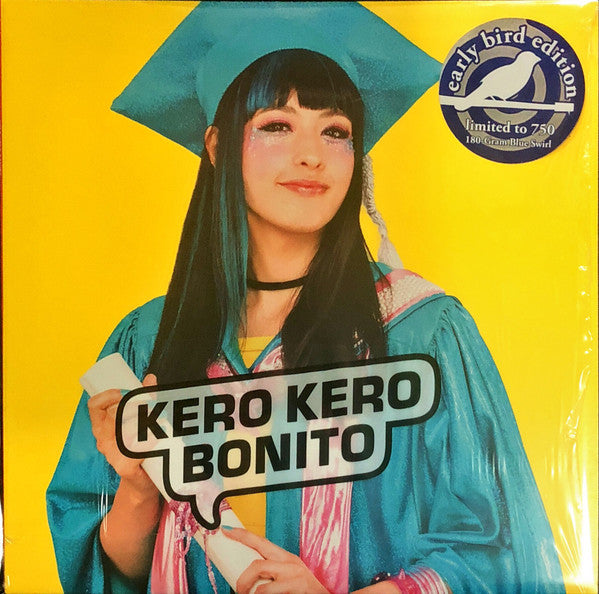 Image of Front Cover of LP - VG+/VG+ - KERO KERO BONITO, Bonito Generation (Polyvinyl Record Company; PRC-375, US 2018 Reissue, Inner, Poster, 180 Gram Blue Swirl Vinyl (see Discogs comments re lack of swirl), Ltd to 750), Inc Outer shrink speech bubble sticker,  - 0746006S