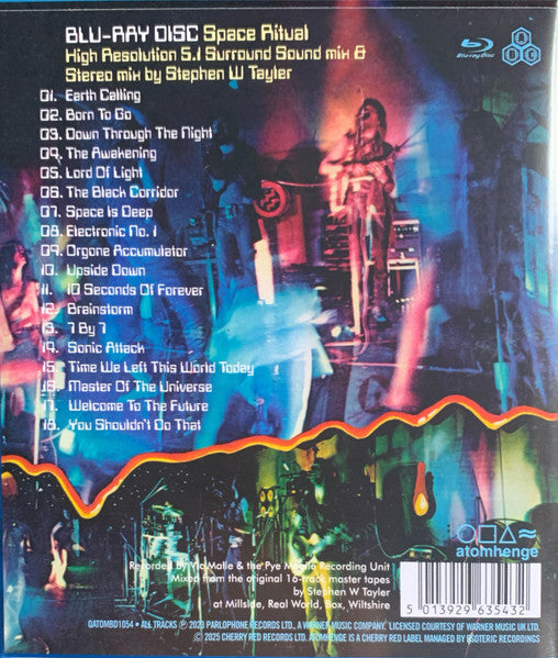 Image of Back Cover of Blu-Ray - VG+/VG+ - HAWKWIND, Space Ritual (Atomhenge; QATOMBD1054, UK 2025, Booklet), ,  - 0736033E