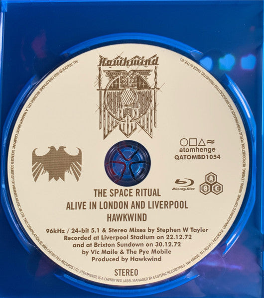 Image of Label Cover of Blu-Ray - VG+/VG+ - HAWKWIND, Space Ritual (Atomhenge; QATOMBD1054, UK 2025, Booklet), ,  - 0736033E