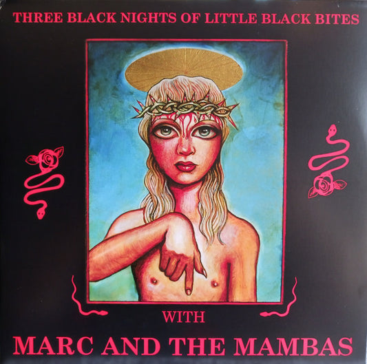 Image of Front Cover of 2xLP - VG/EX - MARC AND THE MAMBAS, Three Black Nights Of Little Black Bites (Cold Spring; CSR350LP, UK 2025 Reissue, Booklet), Seam splits on top edge of both sides of gatefold, opened instore, still in opened stickered shrinkwrap,  - 0746014S