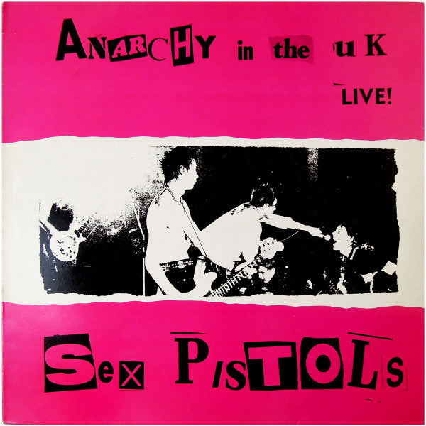Image of Front Cover of LP - VG/VG - SEX PISTOLS, Anarchy In The UK - Live (Not On Label ; UK 1, UK 1985, Unofficial), Light hairlines on the record. Sleeve has discolouration, creases, edgewear.,  - 0726025E