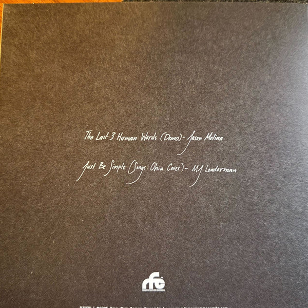 Image of Back Cover of 7" - NEW/NEW - JASON MOLINA & MJ LENDERMAN, The Last Three Human Words (Demo) / Just Be Simple (Cover) (Run For Cover; RFC311LP, Europe 2026, Picture Sleeve, Insert), ,  - 1136090E