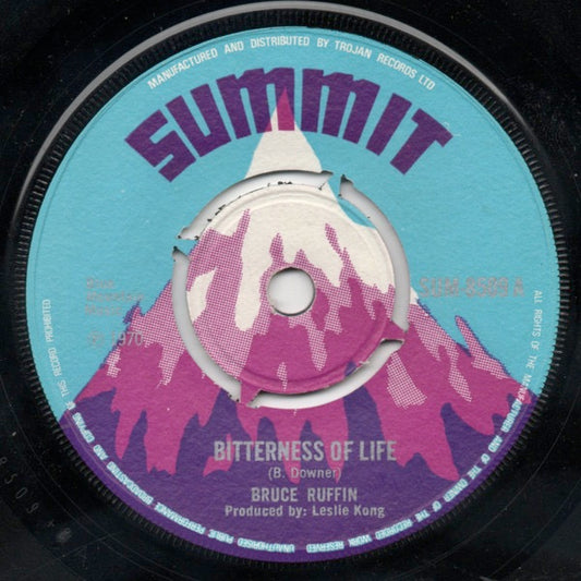 Image of Front Cover of 7" - /G+ - BRUCE RUFFIN, Bitterness Of Life / O-O-H Child (Summit; SUM-8509, UK 1970, 4-Prong Centre), Covered in light lines, plays above grade. Centre intact.,  - 0816495C