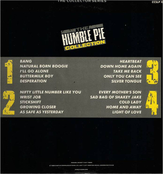Image of Back Cover of 2xLP - VG/VG+ - HUMBLE PIE, The Humble Pie Collection (Castle Communications; CCSLP 104, UK & Europe 1985, Gatefold), ,  - 0726080E