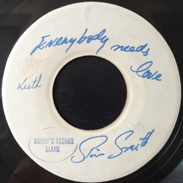 Image of Front Cover of 7" - /G+ - SLIM SMITH / LESTER STERLING, Everybody Needs Love / Reggay On Broadway (High Note; , Jamaica 1968, Stamped White Label), Marks and scuffs, groovewear; plays VG, very enjoyable. "Tip Top Record Centre" stamp on label.,  - 0716120C