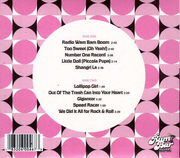 Image of Back Cover of CD - NEW/NEW - THE PEPPERMINT KICKS, Pop Rocks In My Chewing Gum (RUM BAR Records; none, US 2025, Gatefold), ,  - 0736067E