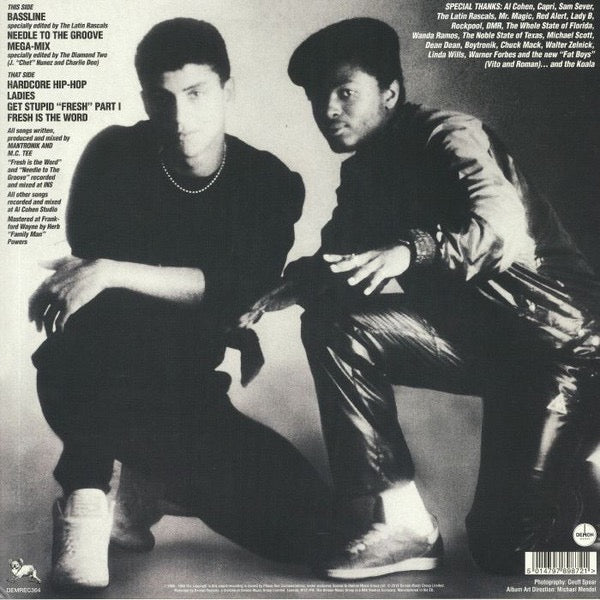 Image of Back Cover of LP - VG+/VG+ - MANTRONIX, The Album (Demon Music Group; DEMREC 364, UK 2019 Reissue, Inner), ,  - 0716162C