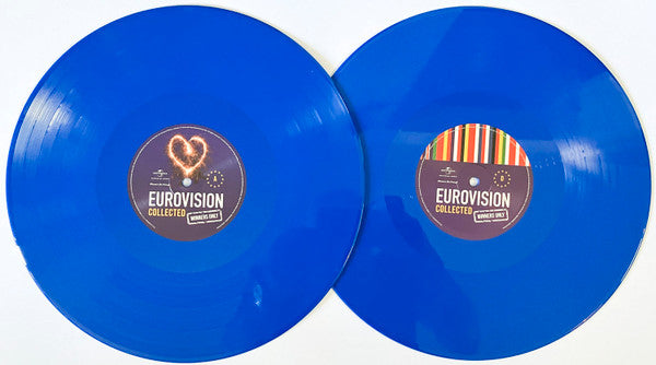 Image of Label Cover of 2xLP - VG/EX - VARIOUS, Eurovision Collected: Winners Only (Music On Vinyl; MOVLP3316, Europe 2023, Insert, Blue Vinyl, Numbered), Edge and ring wear. Pristine discs. Numbered 1352/2000.,  - 0746100S