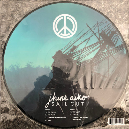 Image of Front Cover of LP - /VG+ - JHEN  AIKO, Sail Out (Def Jam Recordings ; B0027333-01, US 2017 Reissue, Clear Plastic Sleeve, Picture Disc), plastic sleeve is creased on corners,  - 0746209S