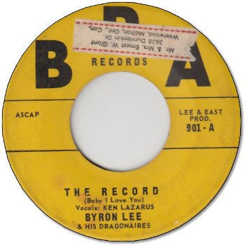 Image of Front Cover of 7" - /G+ - BYRON LEE & HIS DRAGONAIRES, KEN LAZARUS, The Record / Hang On Sloopy (Bra; 901, Jamaica 1960s), ,  - 0726182E