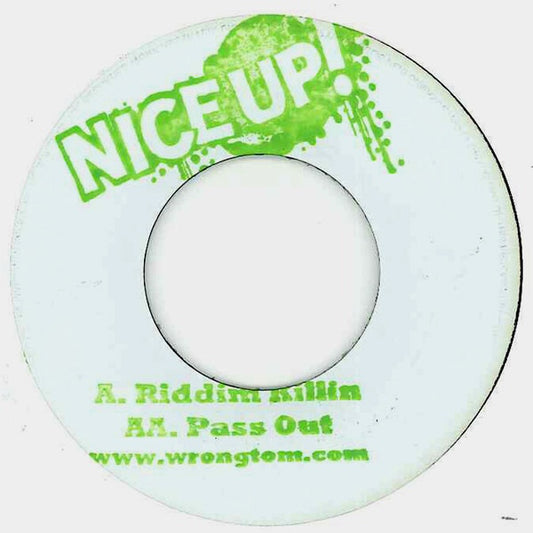 Image of Front Cover of 7" - /VG+ - WRONGTOM VS. RODNEY P / WRONGTOM VS. TINIE TEMPAH, Riddim Killin / Pass Out (Nice Up!; NICEUP 010, UK 2010, Stamped White Label), ,  - 0726197E