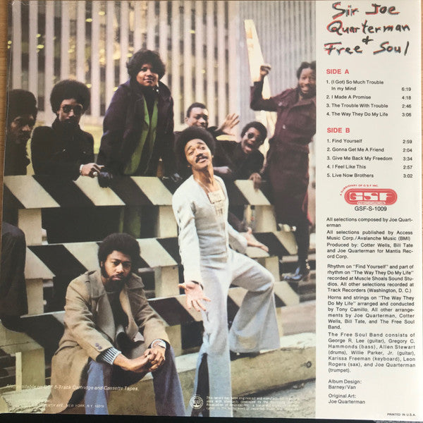 Image of Back Cover of LP - VG+/VG - SIR JOE QUARTERMAN & FREE SOUL, Sir Joe Quarterman & Free Soul (Mr Bongo; MRBLP200, UK, Europe & US 2020 Reissue, Gatefold), ,  - 0716262C