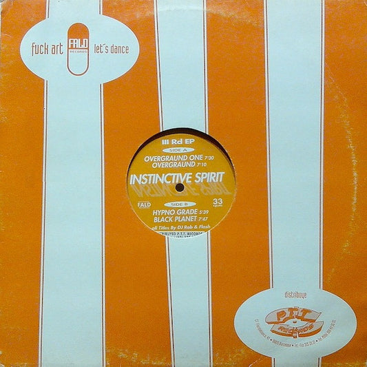 Image of Front Cover of LP - VG/VG+ - INSTINCTIVE SPIRIT, III Rd EP (FALD Records; FALD 09, Spain 1994, Company Sleeve), ,  - 0746255S