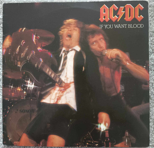 Image of Front Cover of LP - VG/VG - AC/DC, If You Want Blood You've Got It (Atlantic Green & Orange Labels; K 50 532, UK 1980s Reissue, No GEMA on Labels, LC in Top Right of Labels), Strong VG,  - 0716324C