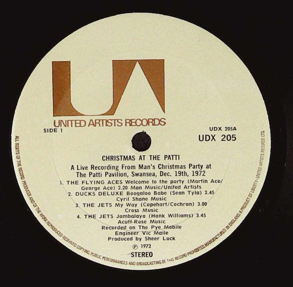 Image of Label Cover of 2x10" - VG/VG - VARIOUS, Christmas At The Patti (United Artists Records; UDX 205/6, UK 1973, Gatefold), Paper scuffs. Strong VG sleeve.Light general wear, creasing and discolouration.,  - 0746286S