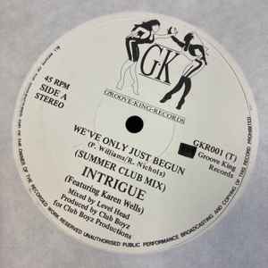 Image of Front Cover of 12" - /VG+ - INTRIGUE (3), KAREN WELLS, We've Only Just Begun (Groove King Records; GKR001,  1980s), ,  - 0746281S