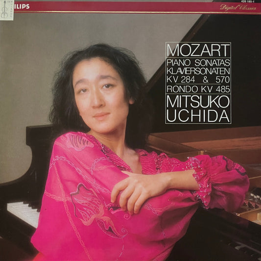 Image of Front Cover of LP - VG/VG - MITSUKO UCHIDA, Mozart: Piano Sonatas KV 284 & 570; Rondo KV 485 (Philips; 420 185-1, Europe 1987), Strong VG,  - 0726117E
