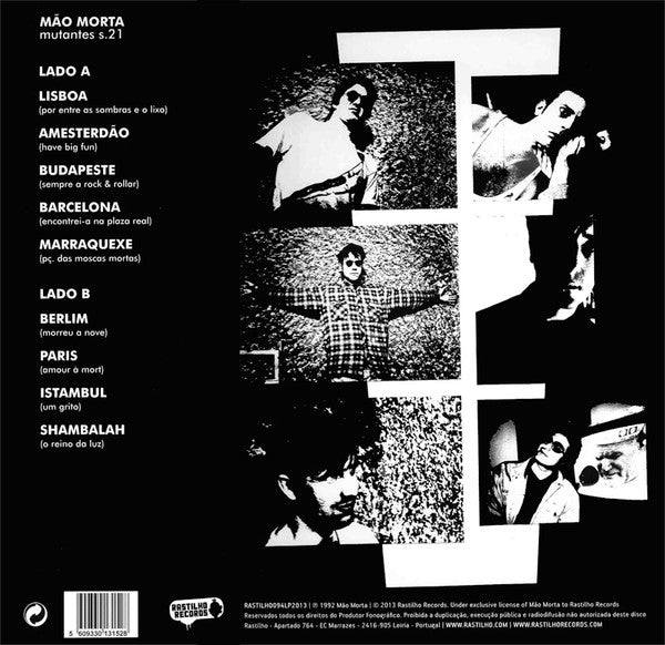 Image of Back Cover of LP - VG+/VG+ - M O MORTA, Mutantes S.21 (Rastilho Records; RASTILHO094LP2013, Portugal 2013 Reissue, Inner, Blue Vinyl), ,  - 0746203S