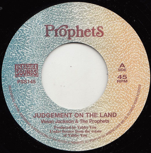 Image of Front Cover of 7" - /EX - VIVIAN JACKSON & THE PROPHETS, Judgement On The Land (Prophets; PSS145, UK 2019 Reissue), ,  - 0756136S