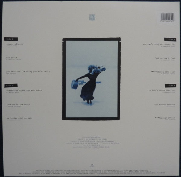Image of Back Cover of 2xLP - NEW/NEW - TINA TURNER, Foreign Affair (Parlophone ; 0190295176532, Europe 2021 Reissue, Gatefold, Limited Edition, Remastered, White Vinyl), ,  - 0736168E