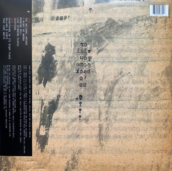 Image of Back Cover of 12" EP - VG+/VG+ - RADIOHEAD, I Might Be Wrong - Live Recordings (XL Recordings ; XLLP784, Europe 2016 Reissue, Gatefold, Inner), ,  - 2346317S